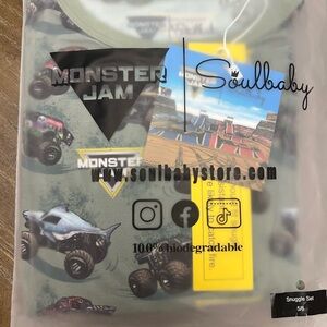 Soul Baby x Monster Jam Bamboo NWT Grave Digger NWT